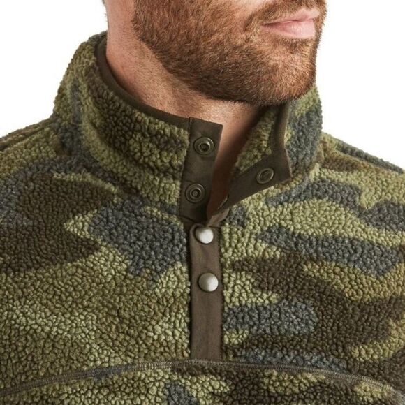Member’s Mark men’s alpine Sherpa snap closure camo pullover size small - Picture 2 of 6
